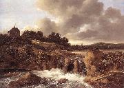 Jacob van Ruisdael Landscape with Waterfall Norge oil painting reproduction